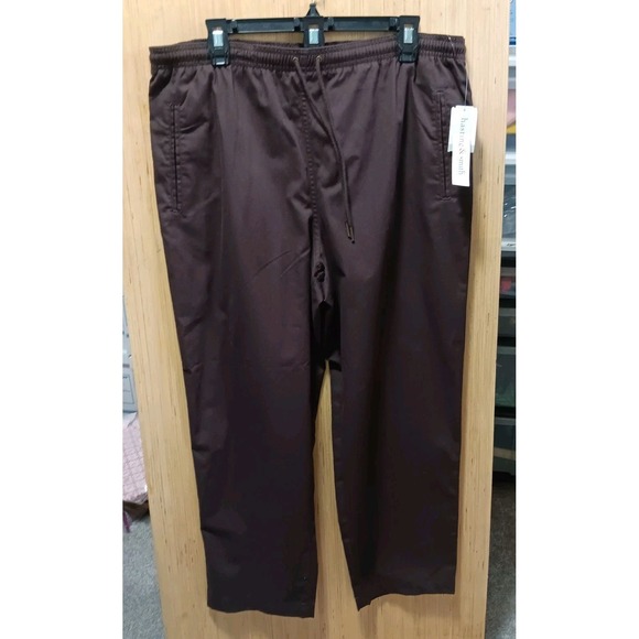 Hasting & Smith Sz PXL Womens‎ Pull-On Drawstring Pants Dark Brown High Rise - Picture 1 of 6